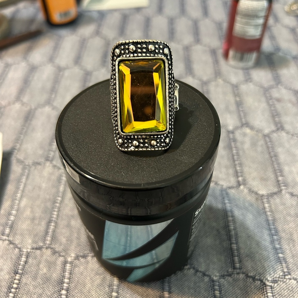 Elegant Yellow Gemstone Ring